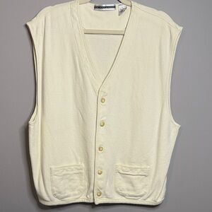 Fenn Wright Manson vintage cotton vest, off-white, XL